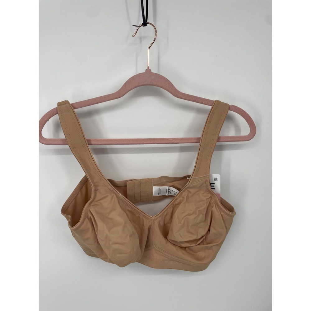 Anita Rosa Faia Twin Bra Womens 38E Deep Sand Stretch Wireless Firm Support NWT